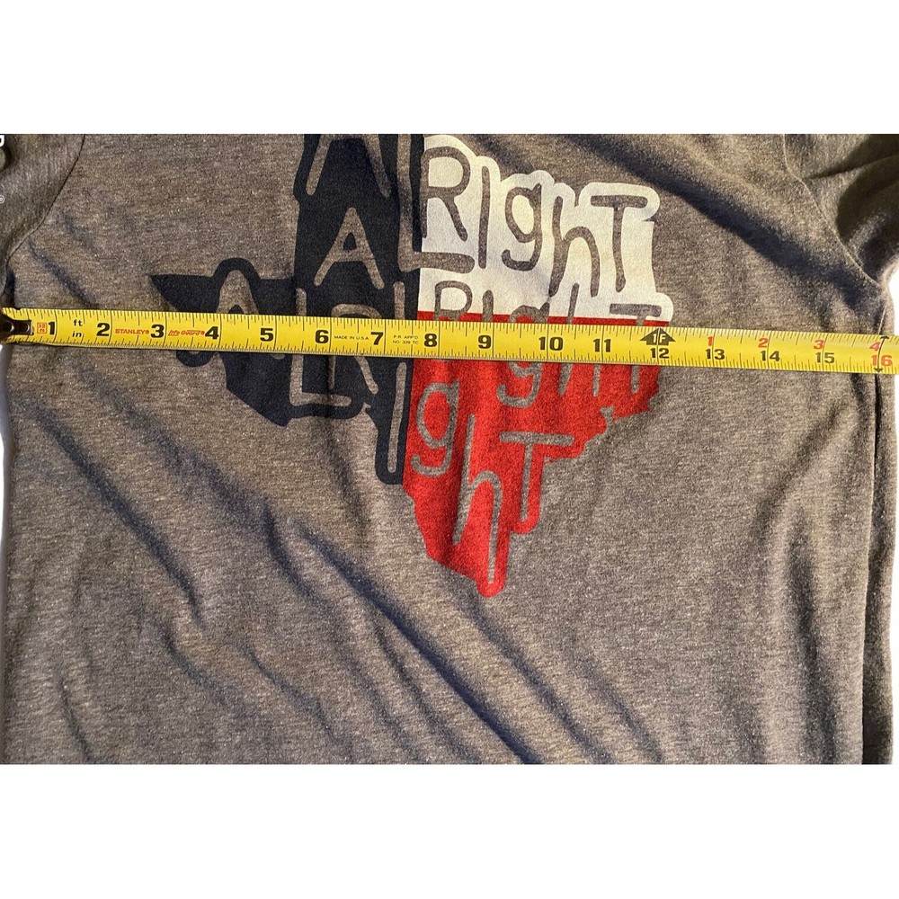 Texas Alright Alright Alright McConaughey Long Sleeve Gray T-Shirt Men's Small - Picture 9 of 9